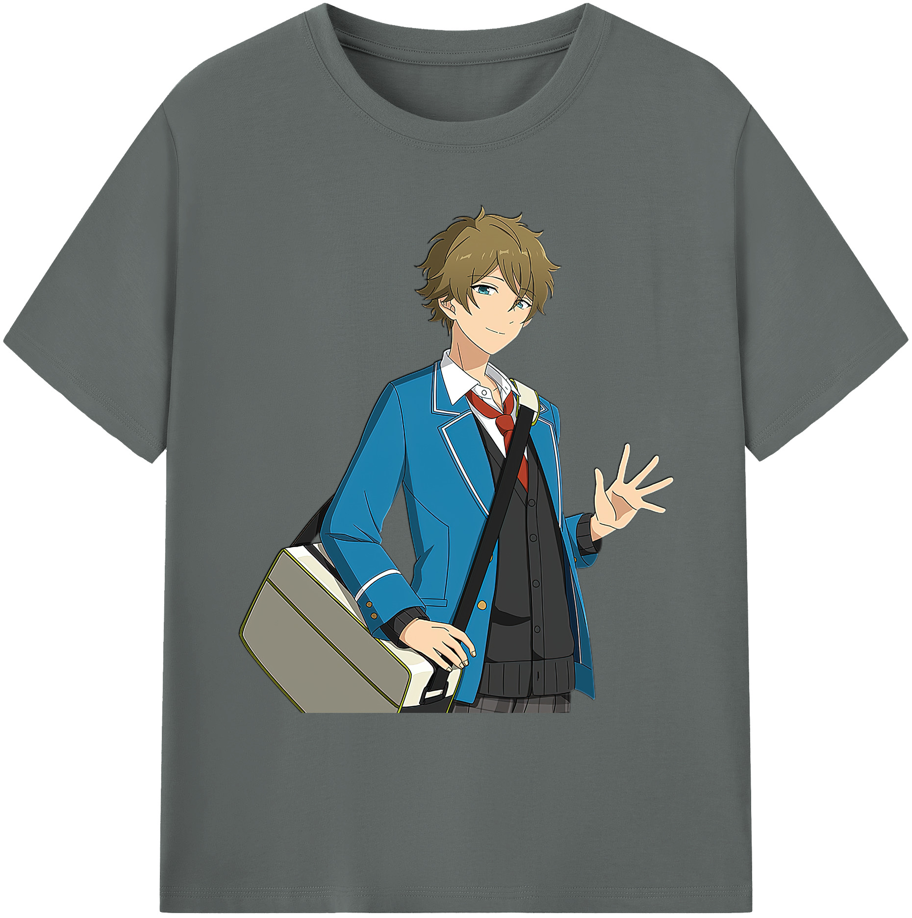 （画像用） あんさんぶるスターズ! Ensemble Stars 綿100％ メンズ半袖Tシャツ｜肌触りやわらか＆通気性
